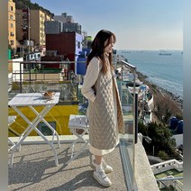 핫핑 온도를더해_롱버전 누빔롱조끼