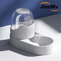 JENMV 스마트 반려동물 고양이 강아지 자동 급식기 자동급수기 2L, 자동 급수기, 순백색