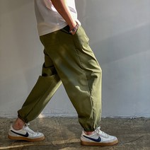 미꼬장 여름 조거 남자 와이드 팬츠 배정남바지 빅사이즈 볼륨 항아리 전체스판 밴딩 1+1