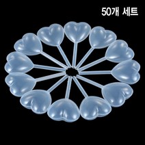 와이지알씨 플라스틱 스포이드 하트 4ml 세트 일회용 디저트용 케이크, 50개