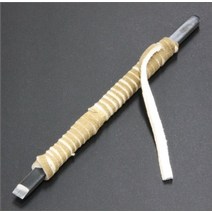 전각도 알전각 낙관 전각칼 히로메도 인도 원형 가죽 감기 양날 6mm 【일본제】
