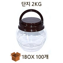 단지 2kg 1BOX 100개 양념병 다용도용기, 적색