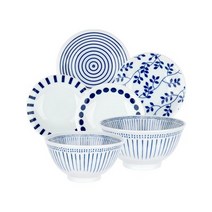 니코트 아오이 혼밥 식기세트, 랜덤발송발송, 밥공기 + 국그릇 + 소접시 4p