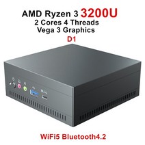 미니PC 데스크탑 고사양 topton amd ryzen 7 4800u r7 3750h 베가 그래픽 2ddr4 m.2 nvme 게임용 컴퓨터 windows 11 4k ht dp, 03 16GB DDR4 256GB NVMe_02 AU, 02 Ryzen 3 3200U