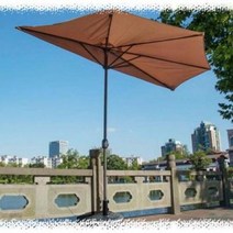 대형 반쪽 파라솔 벽면설치가능 사이드 하프 절반 파라솔 그늘막 물통받침대, 물통받침대(블랙)