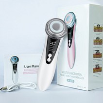 5in1 얼굴 마사지 RF Microcurrent Mesotherapy Electroporation LED 피부 젊 어 짐 리무버 주름 리프팅 아, 02 white color