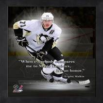 NHL Evengi Malkin Pittsburgh Penguins Pro Quotes Framed 11x14 Photo, 1