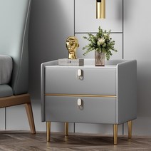 우드슬랩식탁 테이블 Rock Slab Solid Wood Simple Modern Light Luxury Bedside Table Sense of Complete, 01 A