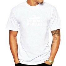 떡밥 투척기 Men My Boat Rules 티셔츠 낚시꾼 미끼 잉어 선물 생일 슬리브 여름 탑스 의류, [01] XXS, 07 Men white_01 XXS