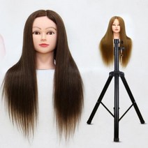 미용삼각대 가발 헤어 삼각대 이용사 실기 시험 연습 재료 기자재 국가자격증, 1개, T80% 리얼헤어 스몰브라켓