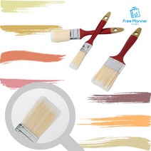 고급 페인트 붓 3P 세트 2.5cm 4cm 5cm 좁은 붓 브러쉬 셀프 목공 니스 납작 틈새 페인트용품 솔브러쉬