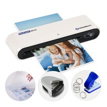 카피어랜드 프로라미 코팅기 초슬림 투톤 A4 2롤러 H210 +코팅지+코너라운더+펀칭기+링, 단품