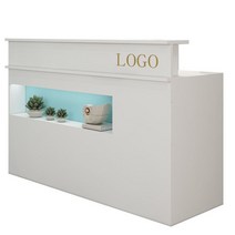 안내 데스크 인포 메이션 미용실 식당 계산대 카운터, 그린 조명 120x50x100cm