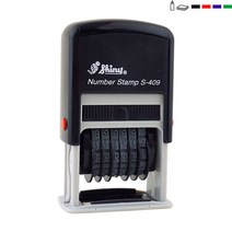 [정품 고무인닷컴 SHINY S409 S-409 6단 숫자 회전인 자동 스탬프 넘버링 변경 고무인 스템프 도장, 검정