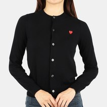 디몬트 22 F/W 꼼데가르송 여성 스몰 하트 와펜 가디건(블랙) P1 N053 000 BLACK