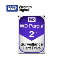 웨스턴디지털 WD23URZ Purple 정품 2TB 3.5인치 5400RPM SATA3 HDD 하드디스크 영상 감시 보안 CCTV 녹화기 NVR DVR 메모리 고용량 저장장치