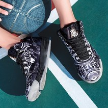 농구화 브랜드 플래그샵 합작 원앙 농구 유행하는신발 남성가을 계절운동 부츠 2019뉴타입 낙서 투톤