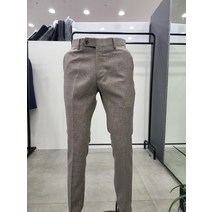 킨록 브라운 격자체크 춘하 정장 팬츠 CB155
