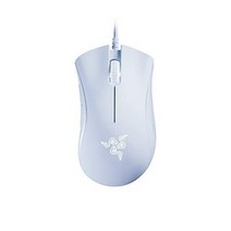 Razer DeathAdder 필수 게임용 마우스: 6400 DPI 광학 센서 - 프로그래밍 가능한 버튼 5개 기계식 스위치 고무 측면 그립 수은색, 01- Mercury White