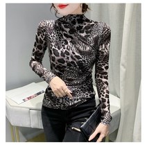 미미투 BT1659 여성 다크호피 반목티셔츠 타이트핏 긴팔 셔링 레터링