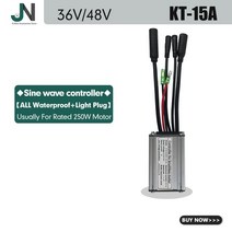 KT Ebike 컨트롤러 36V48V 250W1000W Julet 방수 플러그 전기 자전거 모터 변환 키트용 15A17A22A25A30A, 15A Sinewave WP, 1 건