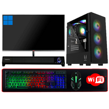 PC온스튜디오 게이밍 컴퓨터 풀세트 모니터포함 조립PC 롤 피파 오버워치2 발로란트 서든 로스트아크 배그 아이온 게임용 데스크탑, 02. SSD 500GB 변경, 풀세트 - FG19