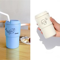 파스텔 이중구조 텀블러 350ml 주문 제작(판촉물 카페 단체 기념품 답례품 행사 선물) 최소수량 50~100개, 실크1도인쇄(기본수량 100개), 선물포장추가, 소라