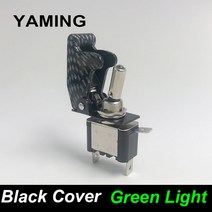로어암 로워암 하부암 로우암 부싱 하체 세트 로커 스위치 LED 자동차 수정 암 푸시 버튼 보호 커버12V 20A 레이싱카 라이트 토글 컨트롤 ONOFF 367EA 1 호환, 09 Black cover green