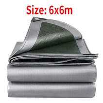 몽골텐트 방수천막 차광막 야외천막 방수포 정원 덮개 폴리에틸렌 소재 방수 천막 캔버스 오일 천 식물용 캐노피, 6x6m