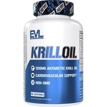 EVLUTIONNUTRITION 크릴 오일 소프트젤, 60개입, 1개, 60정