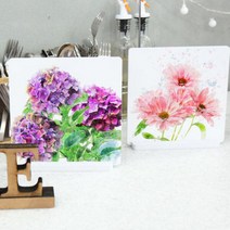 아트박스/꾸밈 pa634-스탠드액자2P_수채화꽃3