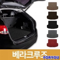ForU297 자동차 카매트 차량용 트렁크 코일 매트 베라크루즈 차박매트 차량용바닥매트, 블랙