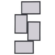 이케아 IKEA 콜라주액자4칸 블랙 21x41cm 내용물10x15cm ABS