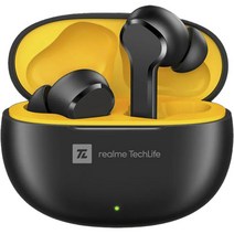 realme 버즈 블루투스이어폰, 블랙, T100