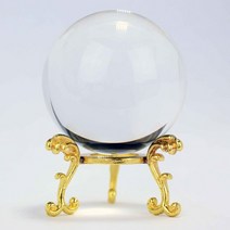 크리스탈 볼 인테리어 감성 소품 풍수 크리스탈 볼 60/70/80MM 사진 매직 글래스 홈 데코 스피어 볼라, 04 golden base_02 70mm