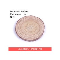 3-20cm 자연 라운드 나무 조각 컵 매트 서클 나무 껍질 로그 연간 반지 DIY 공예 웨딩 파티 그림 장식, 9-10cm x1cm