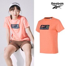 [KT알파쇼핑][REEBOK] 리복키즈 주니어 홀리데이 반팔티셔츠 코랄