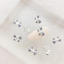 p205네일파츠 큐티리본 1개입 큐빅메탈쥬얼리/네일아트재료/네일아트/셀프네일/네일팬시/여름네일