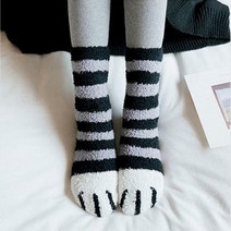 부드러운 여성 고양이발 수면양말 기모 보온양말 트렌드 베이직 스타일 여자양말 싹스