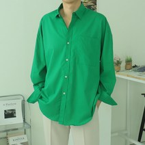 션타운 / 남자셔츠 커플남방 박스핏 면 남자린넨셔츠