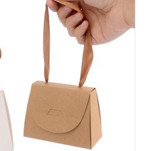 일체형 선물 상자 끈 손잡이 박스 손수건 포장 쿠키 양말 포장 스카프 비누, 색상사이즈, 소 - 브라운