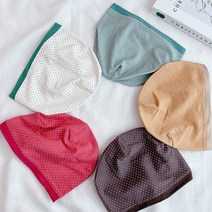 배색 도트 순면 수면 모자 비니 두건 암환자 탈모 중년여성 얇은 항암