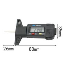 디지털 깊이 게이지 LCD 캘리퍼 트레드 블랙 고정밀 타이어 패턴 0-25MM 마모 감지, 01 Tire Pressure Gauge