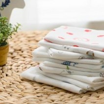 아기손수건순면 무형광 무표백 5장, 아기고래(5p)