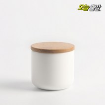 도자기 밀폐용기 분쇄원두보관 용기 카페파우더통 6TYPE, 커빙 도자기우드 (화이트)_소, 1개