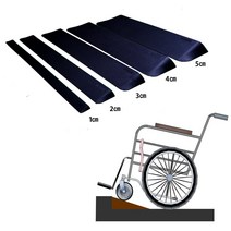 단차해소기(블랙) 문턱 경사로 이동시 휠체어 이동시 실내경사로 이동시, 1개, URB-PR003(블랙)