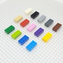 요고요 레고 호환 부품 커스텀 벌크 브릭 블럭 타일 플레이트 100G 소포장 패키지, [브릭 2 x 4] 빨간색 100G