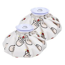 휴대용 골프 얼음주머니 손하트 냉온찜질 찜질주머니 5 x 22 cm, 2개