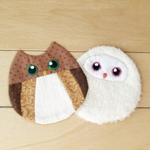 티매트 만들기 DIY 퀼트패키지 (2ea), 부엉이와 올빼미