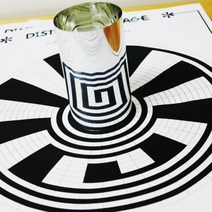 6인 신기한 원기둥 거울 그림 관찰 실험키트 각도 어린이 수업 왜곡 학습 교과서 학교 준비물 조립